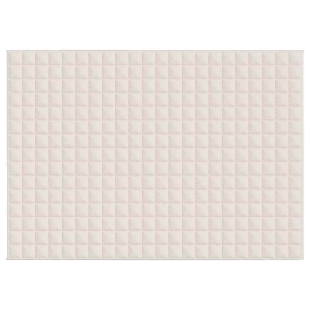 Manta pesada 11 kg 155x220 cm tecido creme-claro
