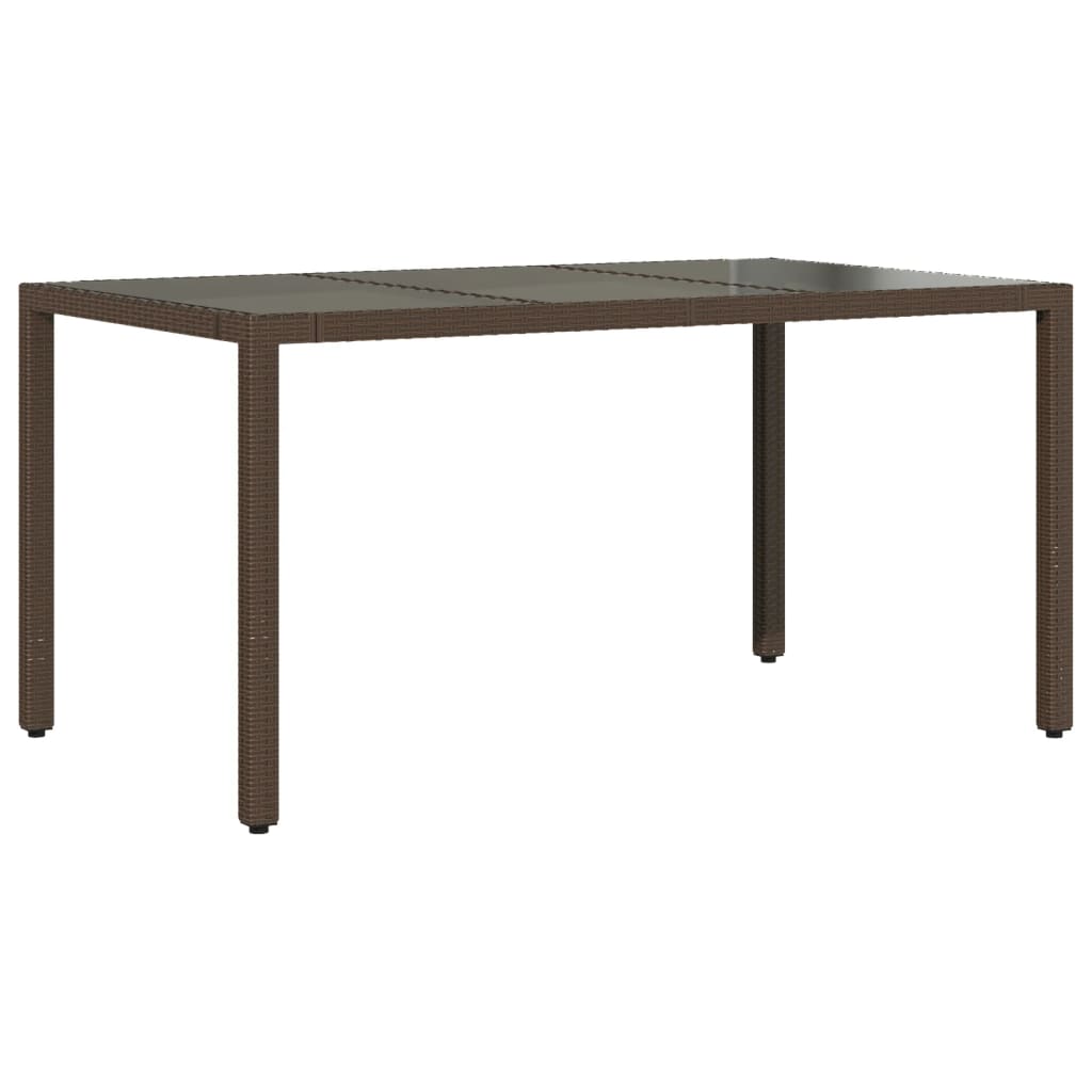 7 Pcs conjunto bistrô de jardim c/ almofadões vime PE castanho