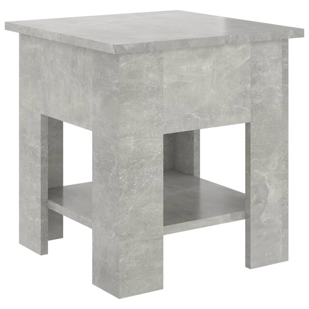 Mesa de centro 40x40x42 cm madeira processada cinza cimento