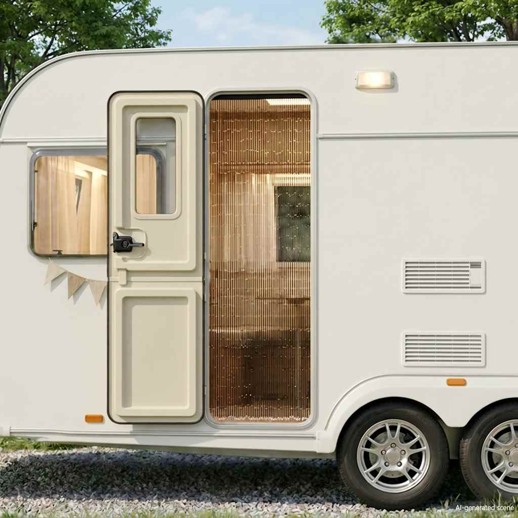 Cortina de porta contra insetos cinza escuro 56x185 cm bambu