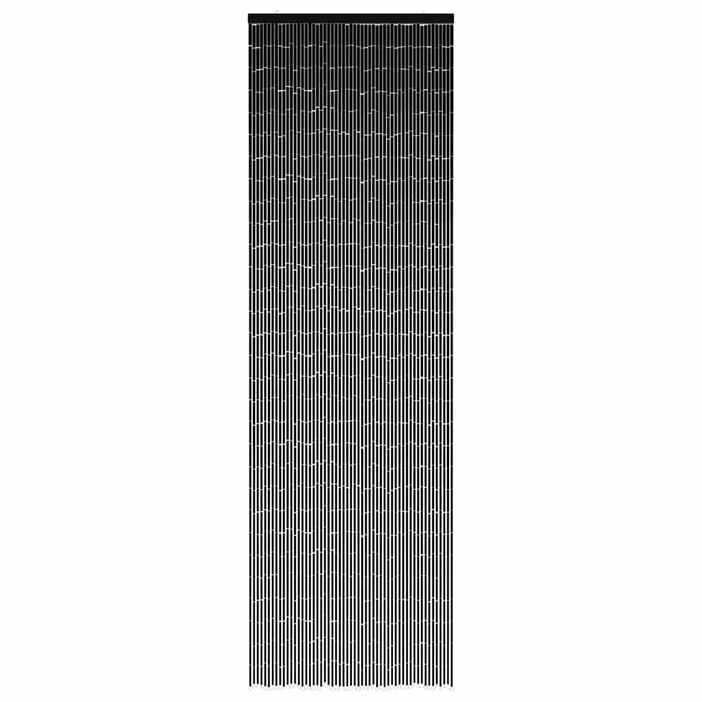 Cortina de porta contra insetos cinza escuro 56x185 cm bambu