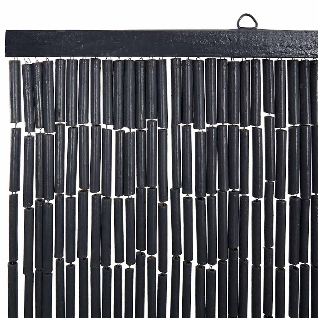 Cortina de porta contra insetos cinza escuro 56x185 cm bambu