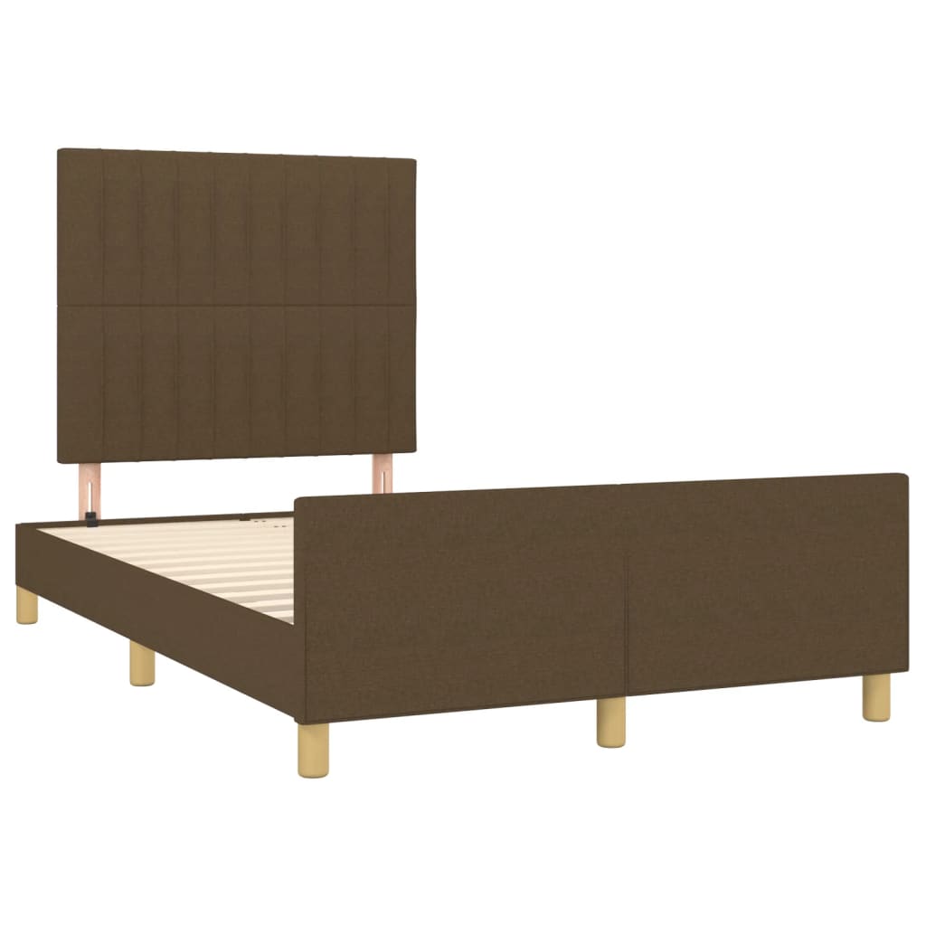 Estrutura de cama sem colchão 120x190cm castanho escuro