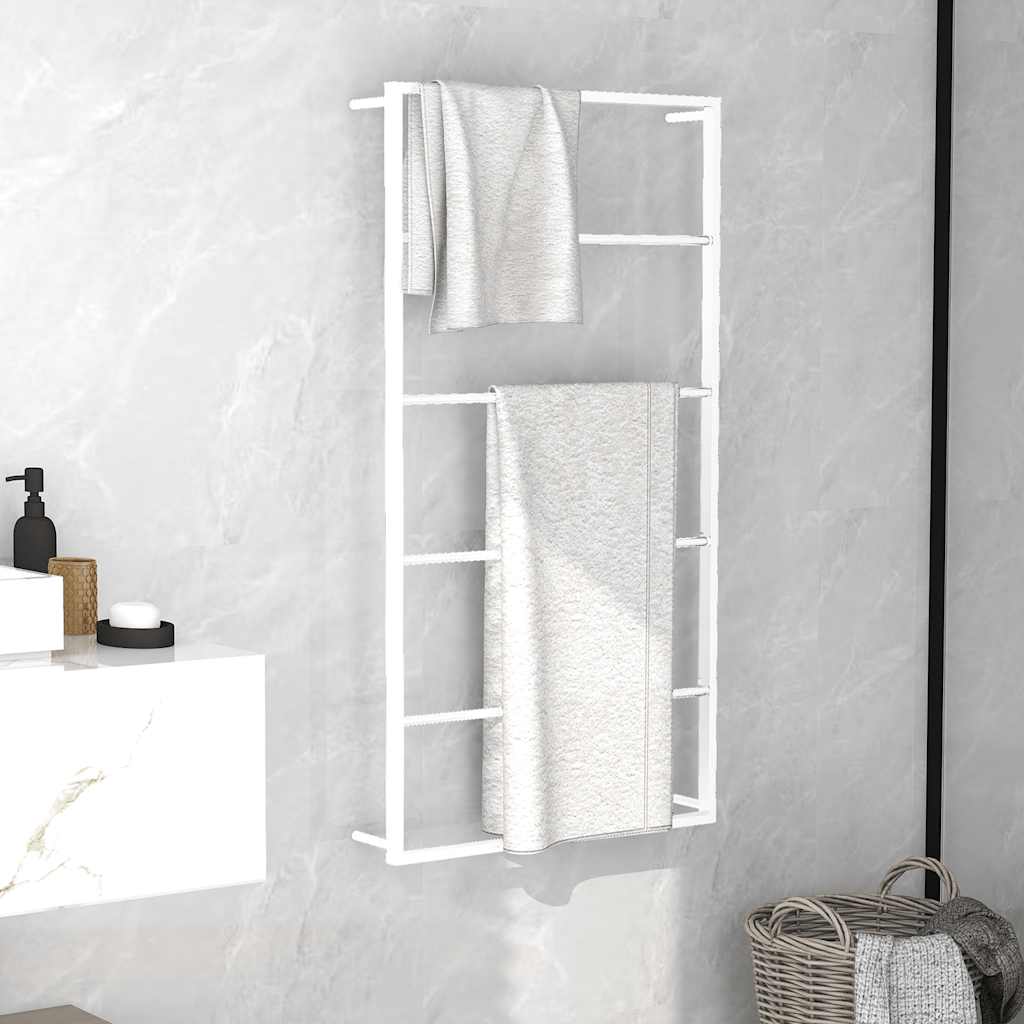 Toalheiro branco 60x10x116 cm aço