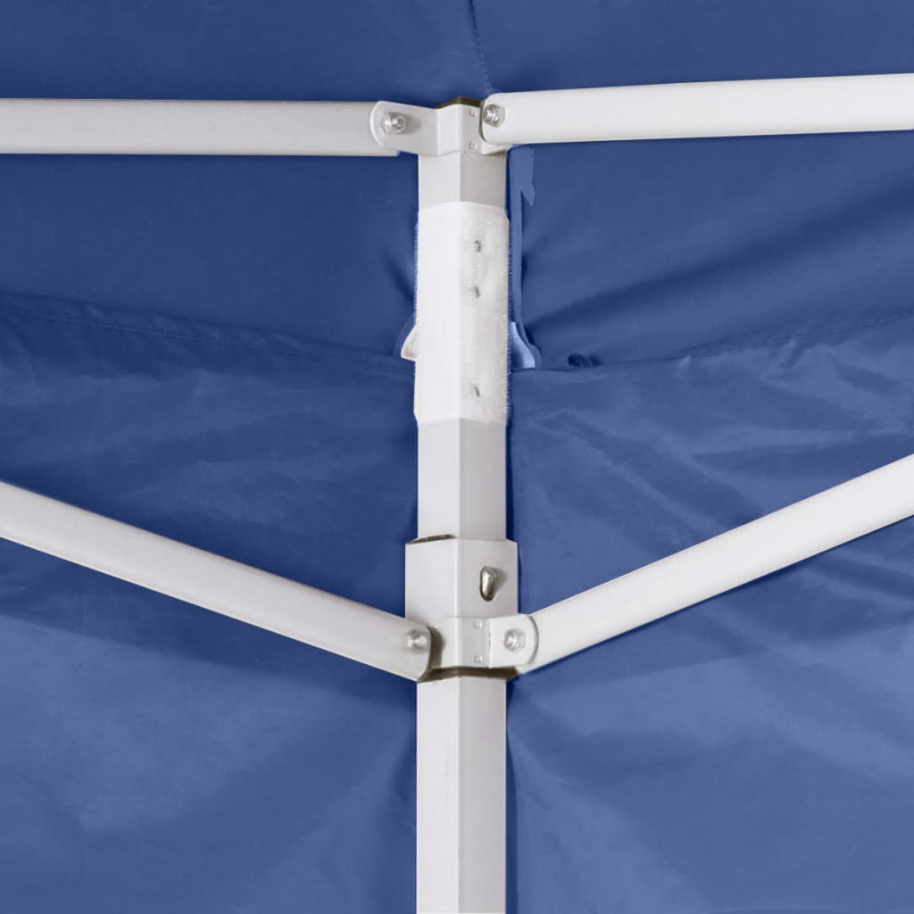Tenda dobrável profissional festas 2 paredes 2x2 m aço azul
