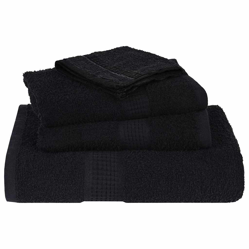 Toalhas de rosto frogn 4 peças pretas 30x30 cm 360 g/m²