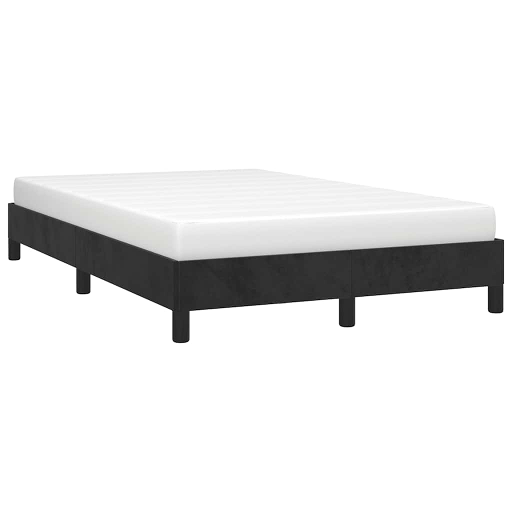 Estrutura de cama sem colchão 120x190 cm veludo preto