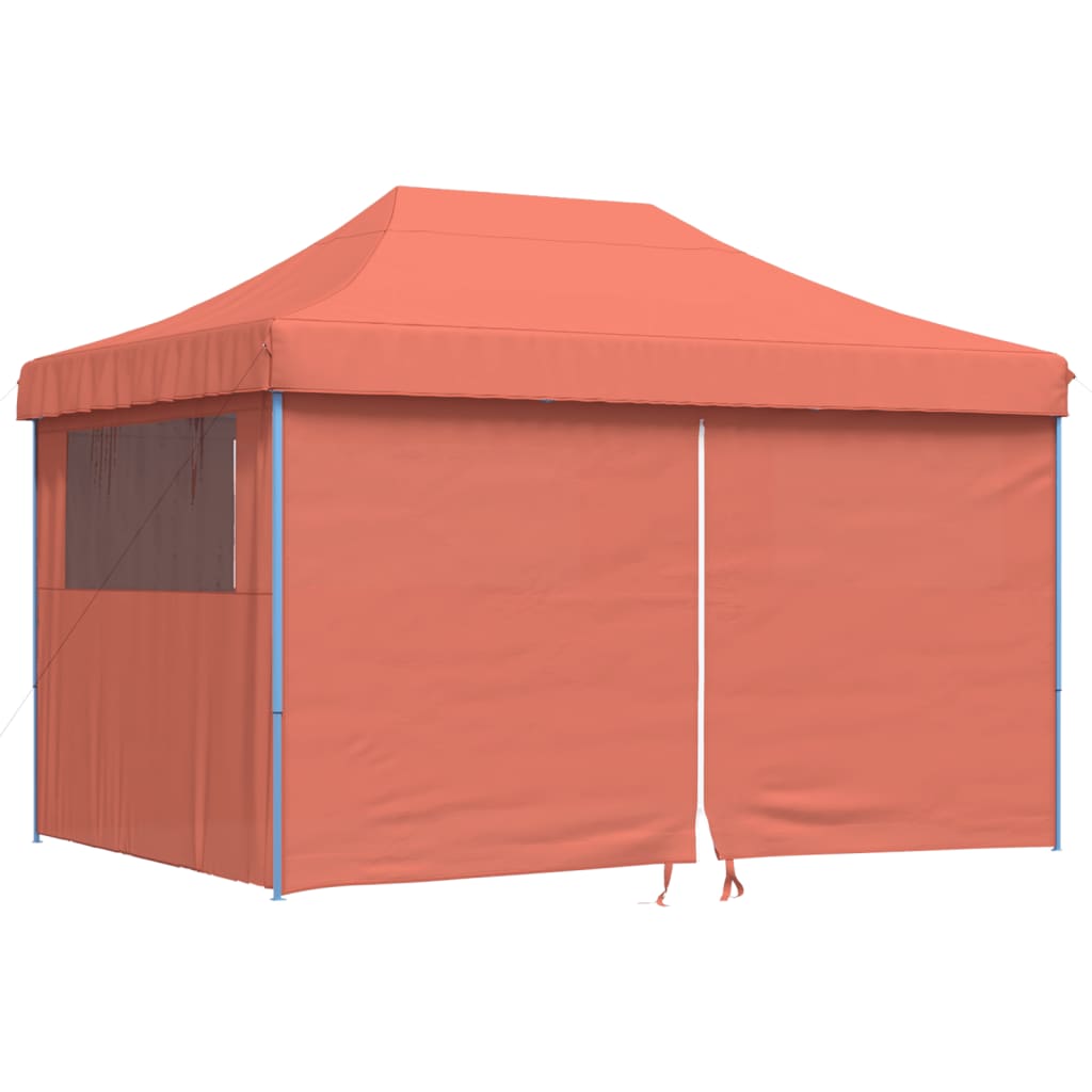 Tenda p/ festas pop-up dobrável 4 paredes laterais terracotta