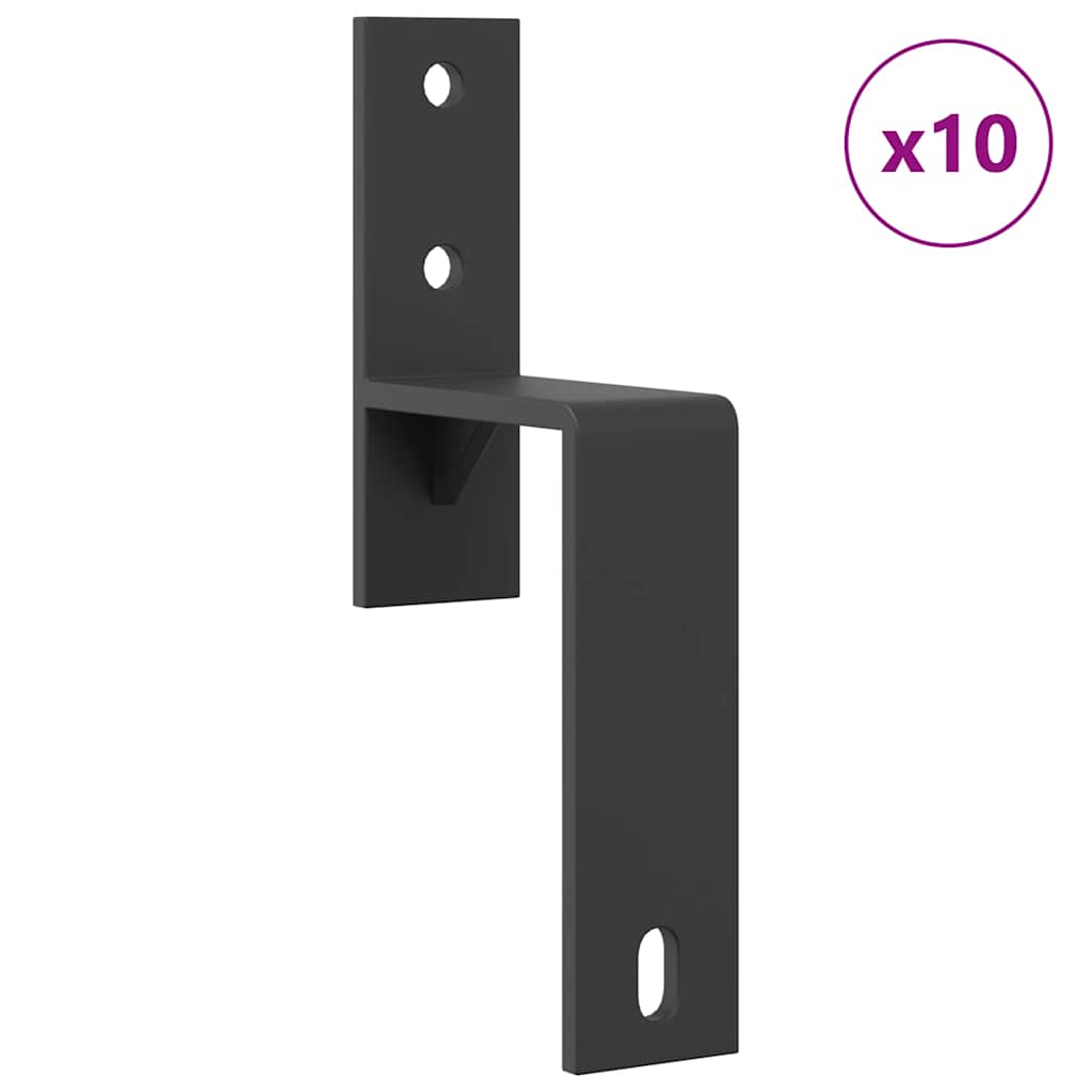Kit de ferragens para porta deslizante 427 cm aço preto