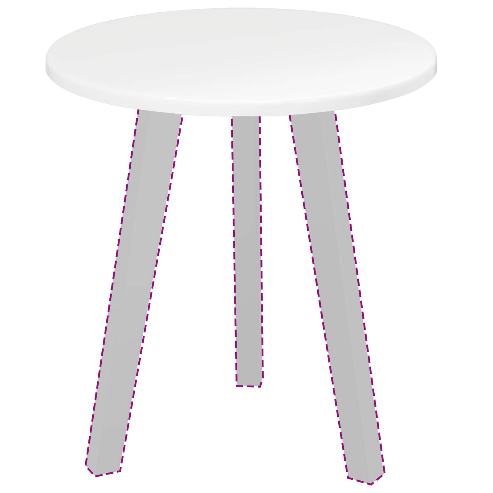 Tampo de mesa ø 40 x 1,5 cm redondo derivados de madeira
