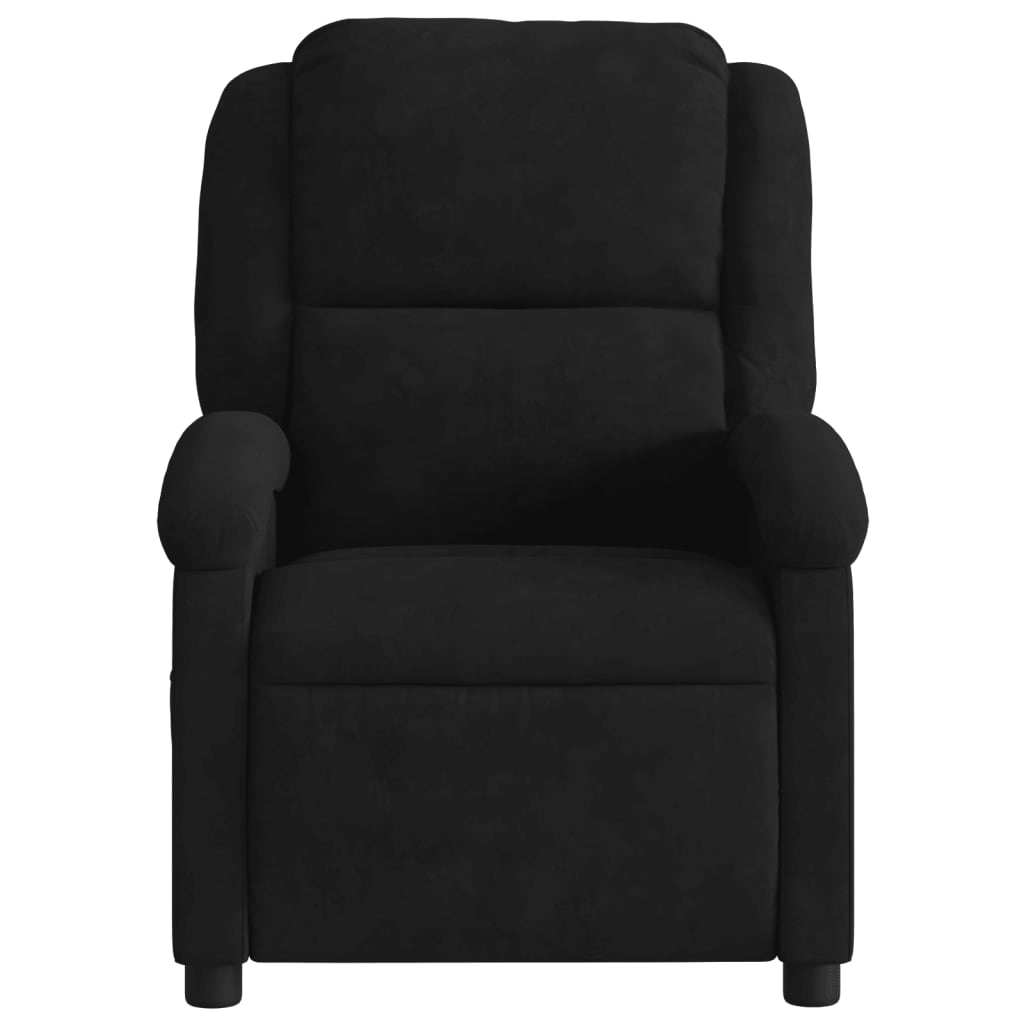 Poltrona reclinável veludo preto