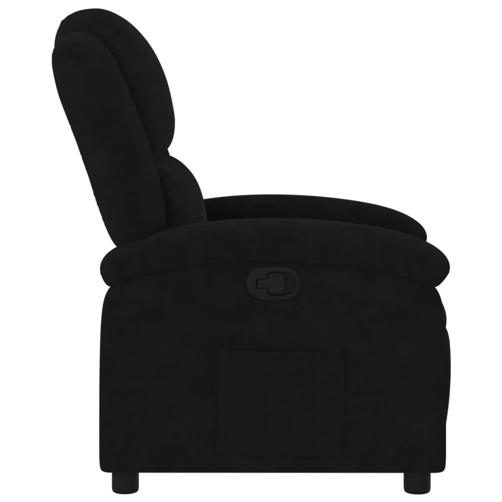 Poltrona reclinável veludo preto