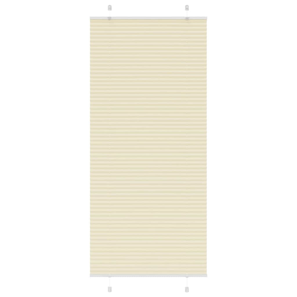 Creme plissada cega 90x200 cm largura tecido 89,4 cm poliéster