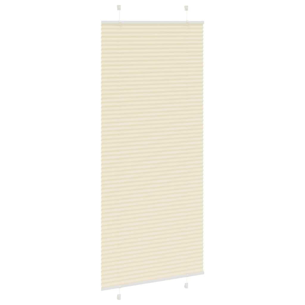 Creme plissada cega 90x200 cm largura tecido 89,4 cm poliéster