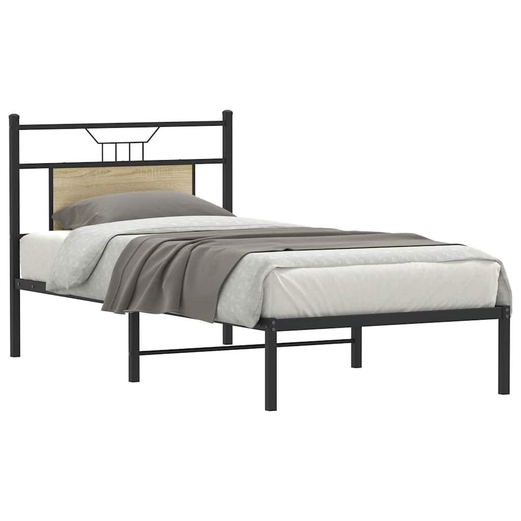 Estrutura cama s/ colchão derivados de madeira carvalho sonoma