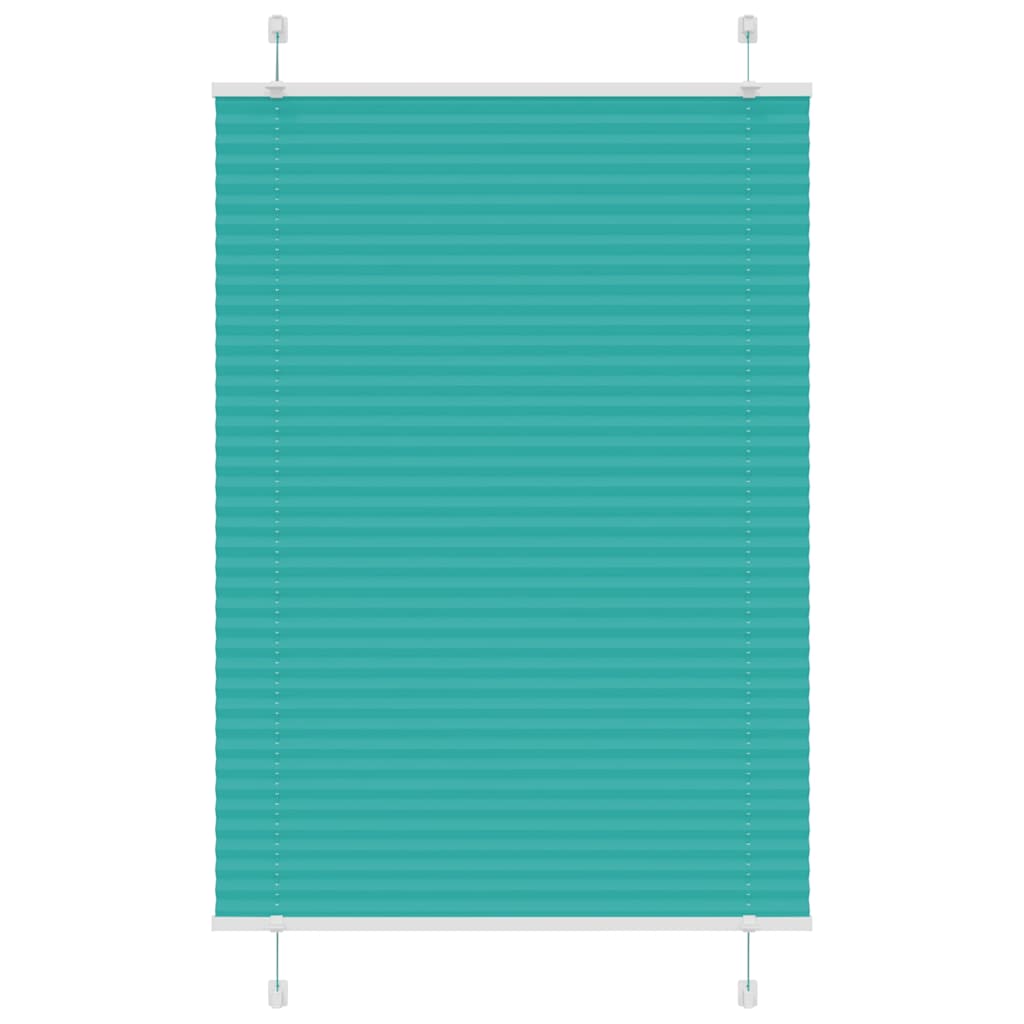 Gasolina verde plissada cega 85x150 cm largura tecido 84,4 cm