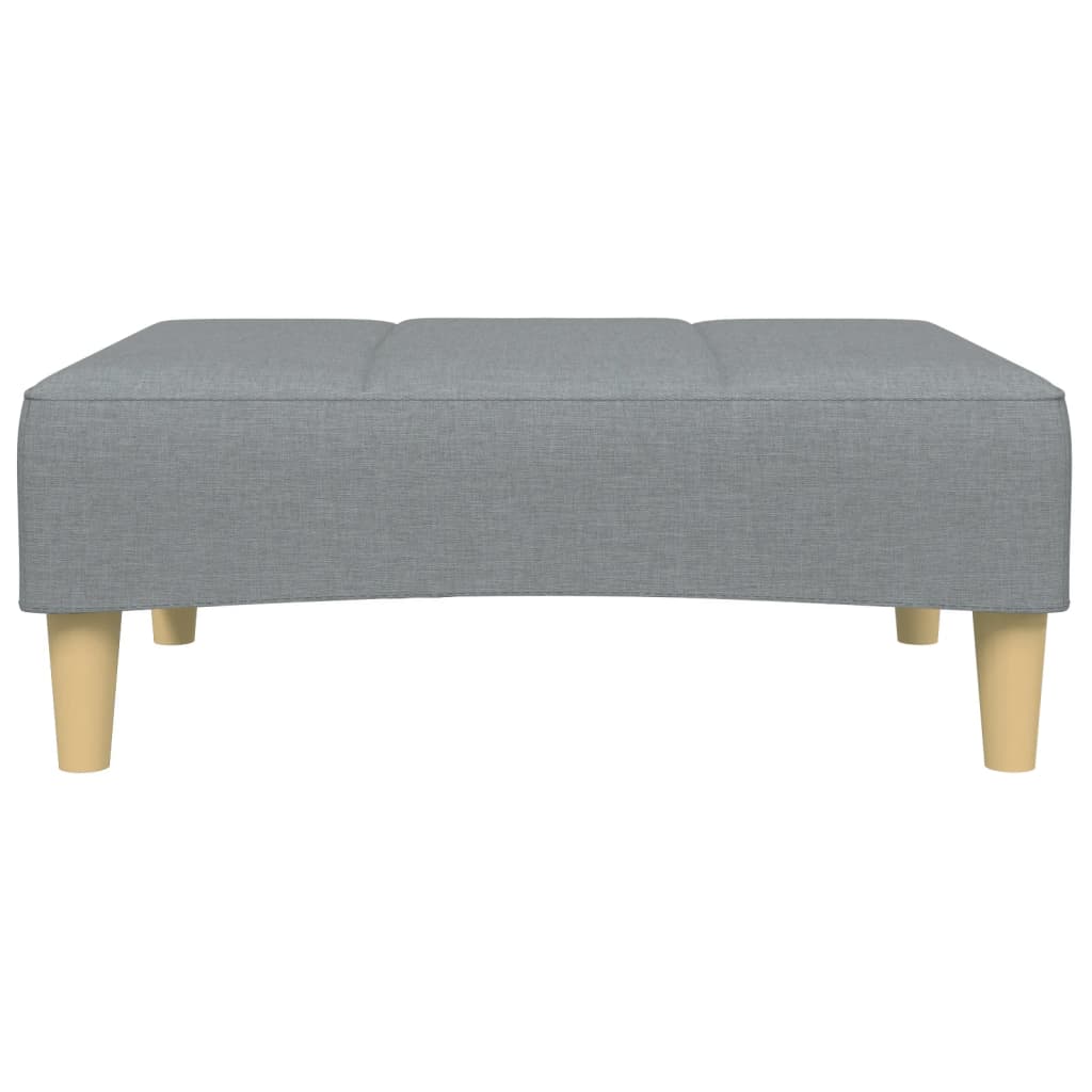 Apoio de pés 77x55x31 cm tecido cinzento-claro