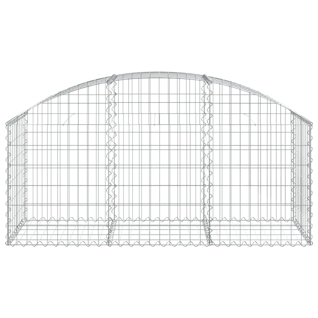 Cesto gabião arqueado 150x50x60/80 cm ferro galvanizado
