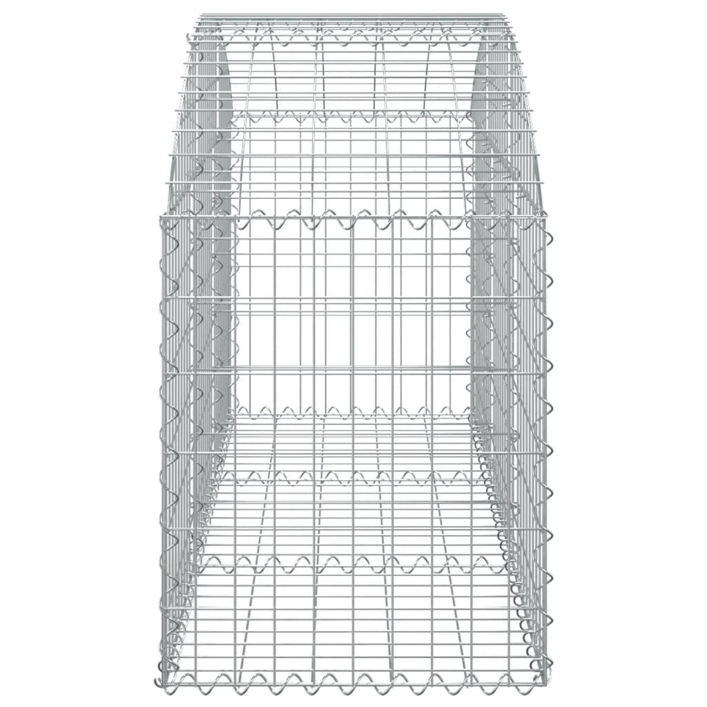 Cesto gabião arqueado 150x50x60/80 cm ferro galvanizado