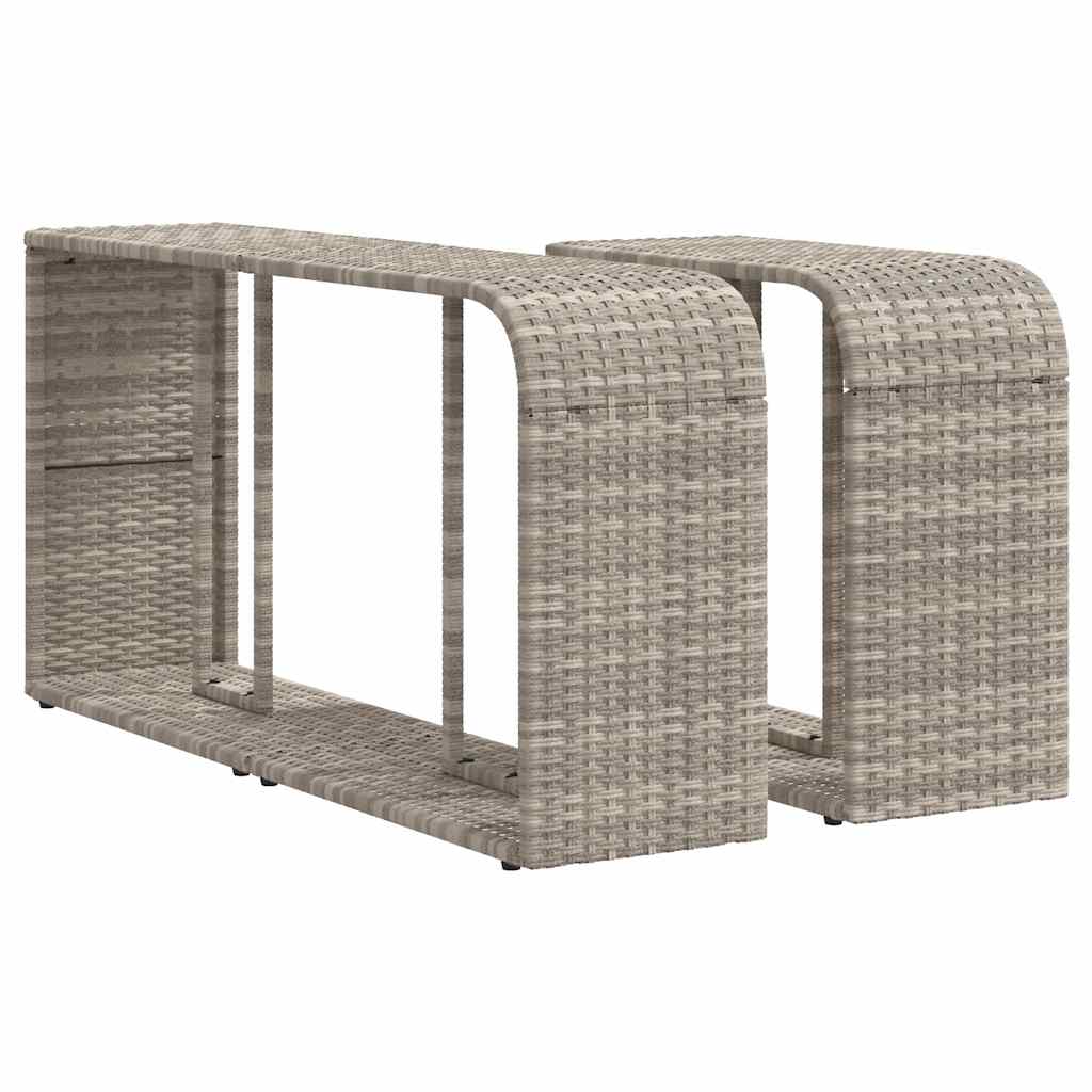 Conjunto de sofá de jardim com 10 peças e almofadas em rattan sintético cinza