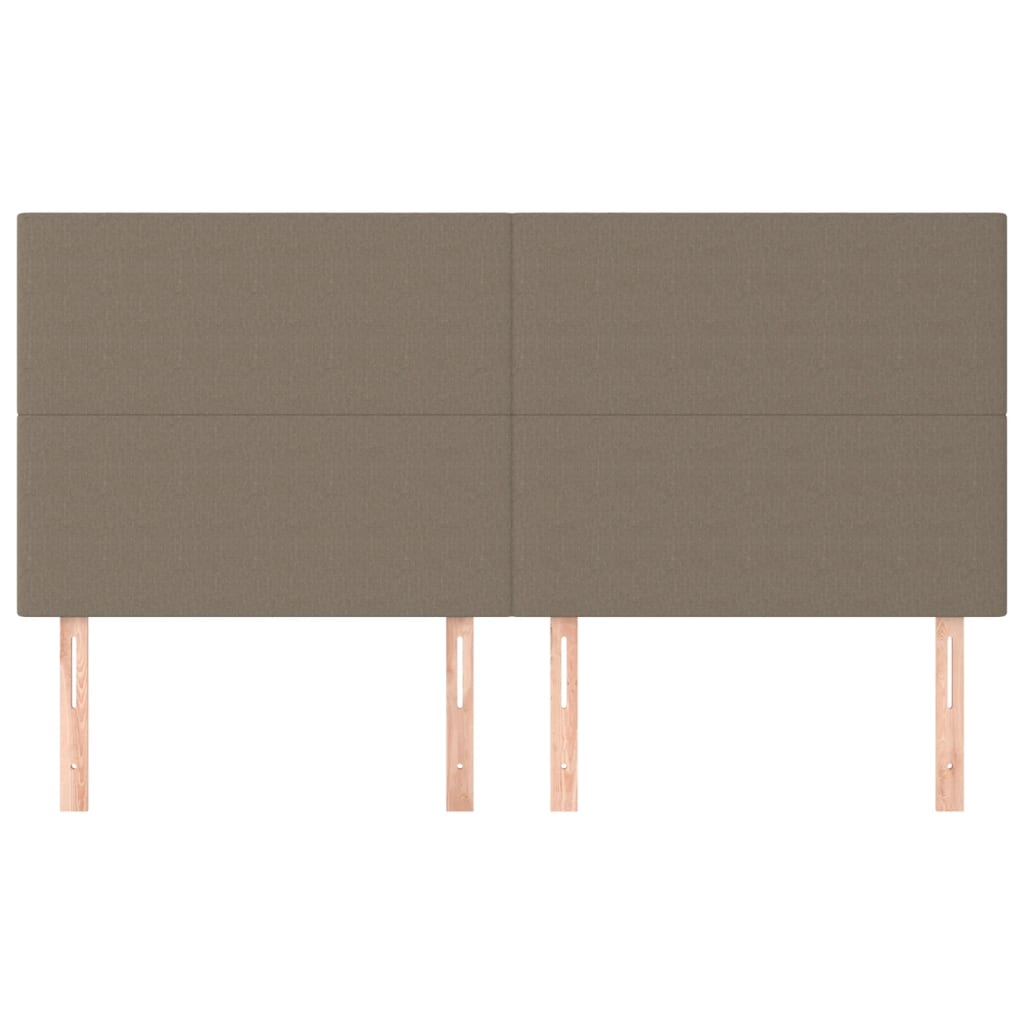 Cabeceira taupe 180x5x118/128 cm tecido