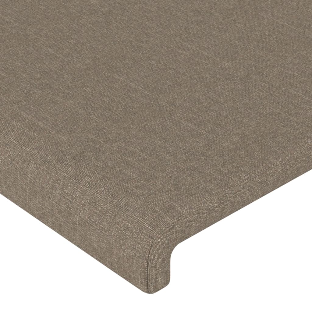 Cabeceira taupe 180x5x118/128 cm tecido