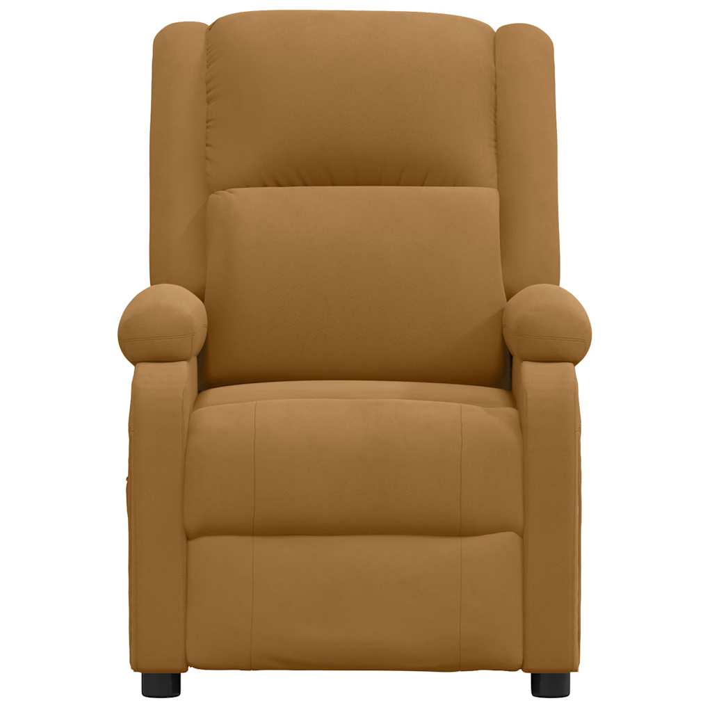 Poltrona de massagens elétrica veludo castanho