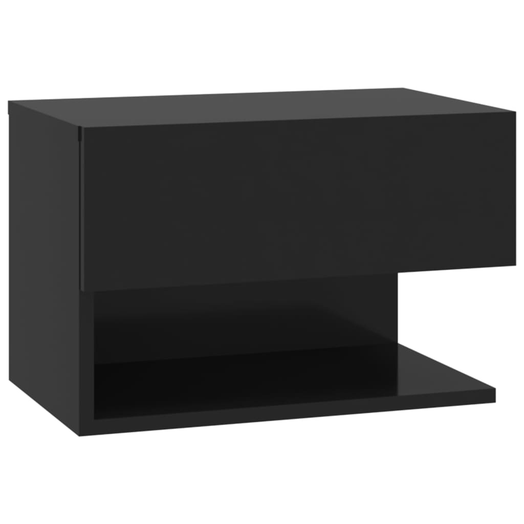 Mesa de cabeceira montagem na parede preto