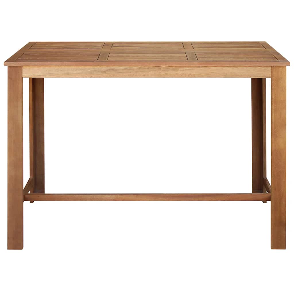 Mesa de bar em madeira de acácia maciça 150x70x105 cm