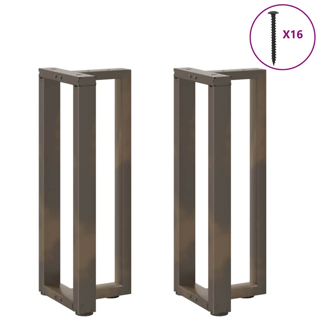 Pés de mesa de console em forma de t, 2 peças, preto, 25x28x(72-73) cm, aço