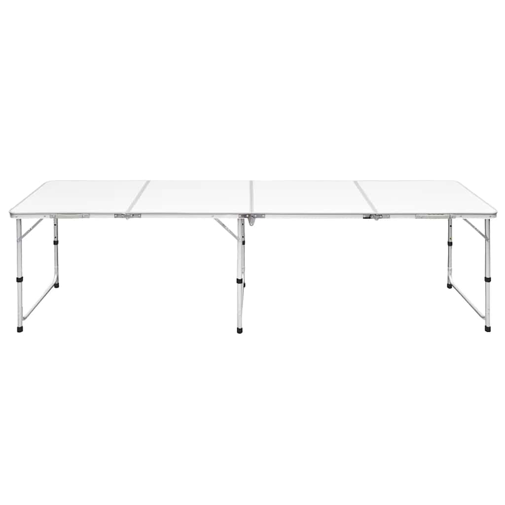 Mesa dobrável, para campismo, de altura ajustável, em aluminio