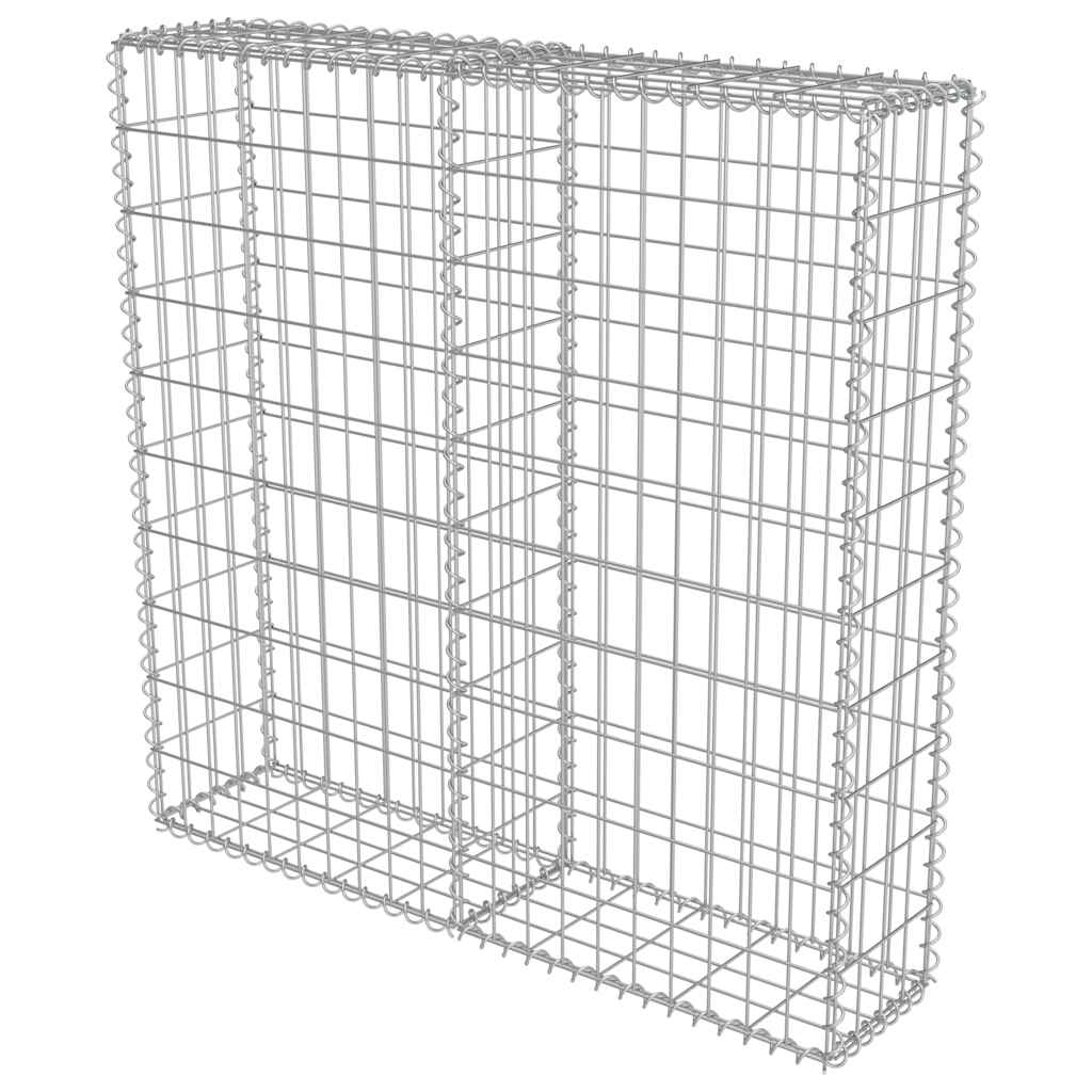 Muro gabião com tampas aço galvanizado 100x20x100 cm