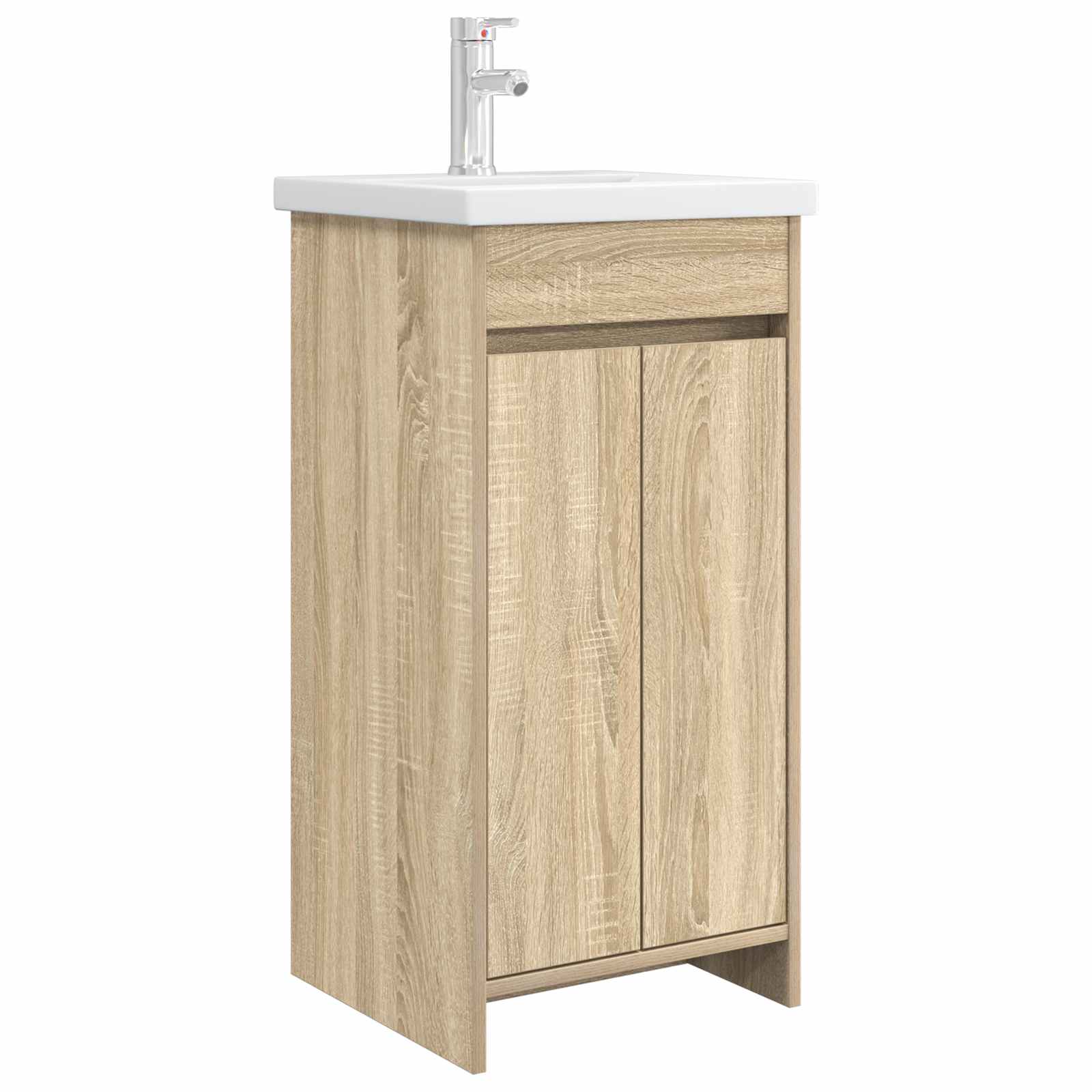 Gabinete de banheiro com pia carvalho sonoma 42 x 40 x 84,5 cm