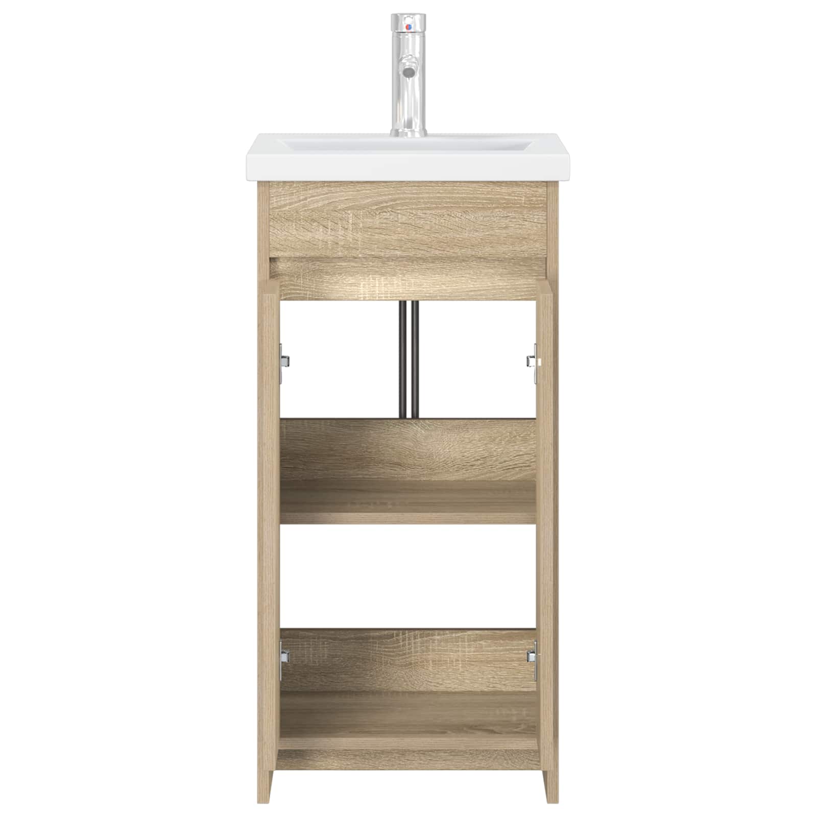 Gabinete de banheiro com pia carvalho sonoma 42 x 40 x 84,5 cm