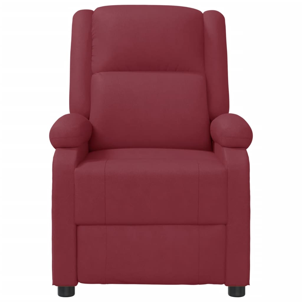 Cadeira de massagens couro artificial vermelho tinto