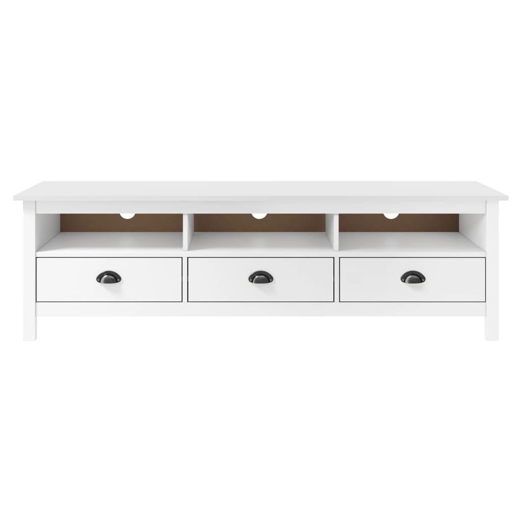 Móvel de TV hill 158x40x47 cm pinho maciço branco