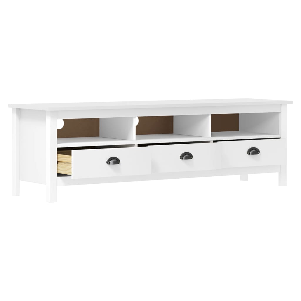 Móvel de TV hill 158x40x47 cm pinho maciço branco