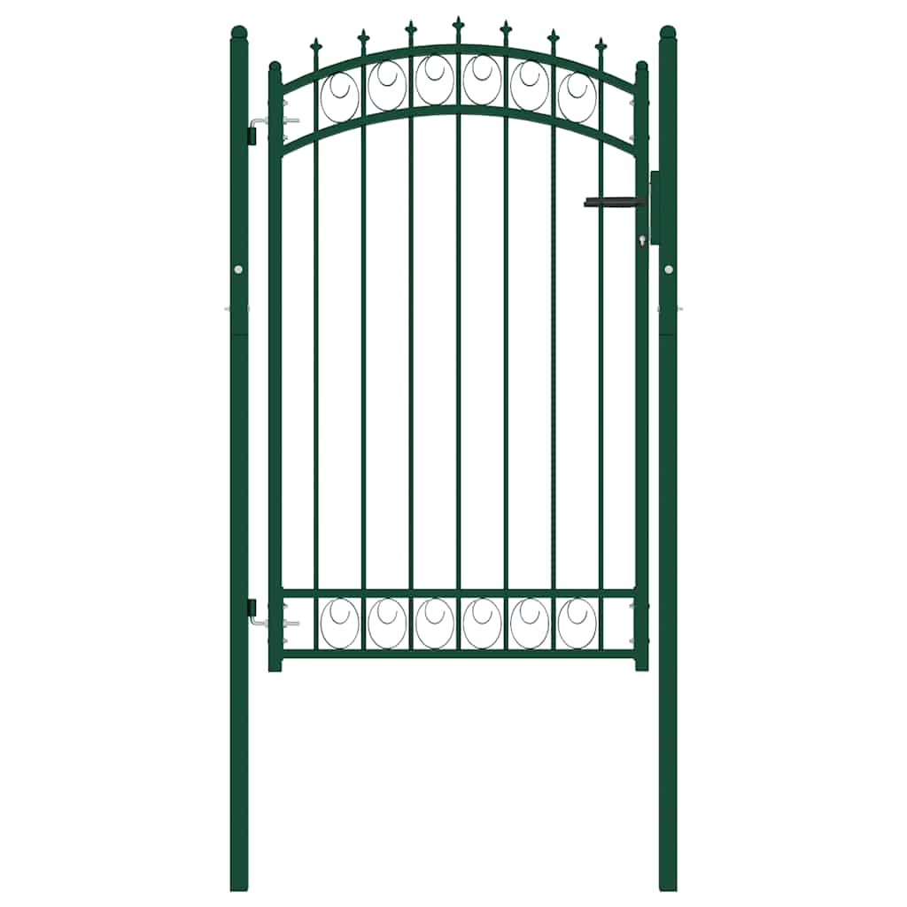 Portão de cerca emmen com pontas de aço 103x117 cm verde