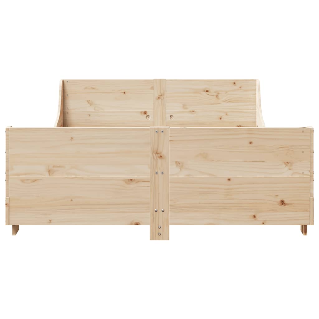 Cama sem colchão 160x200 cm madeira de pinho maciça