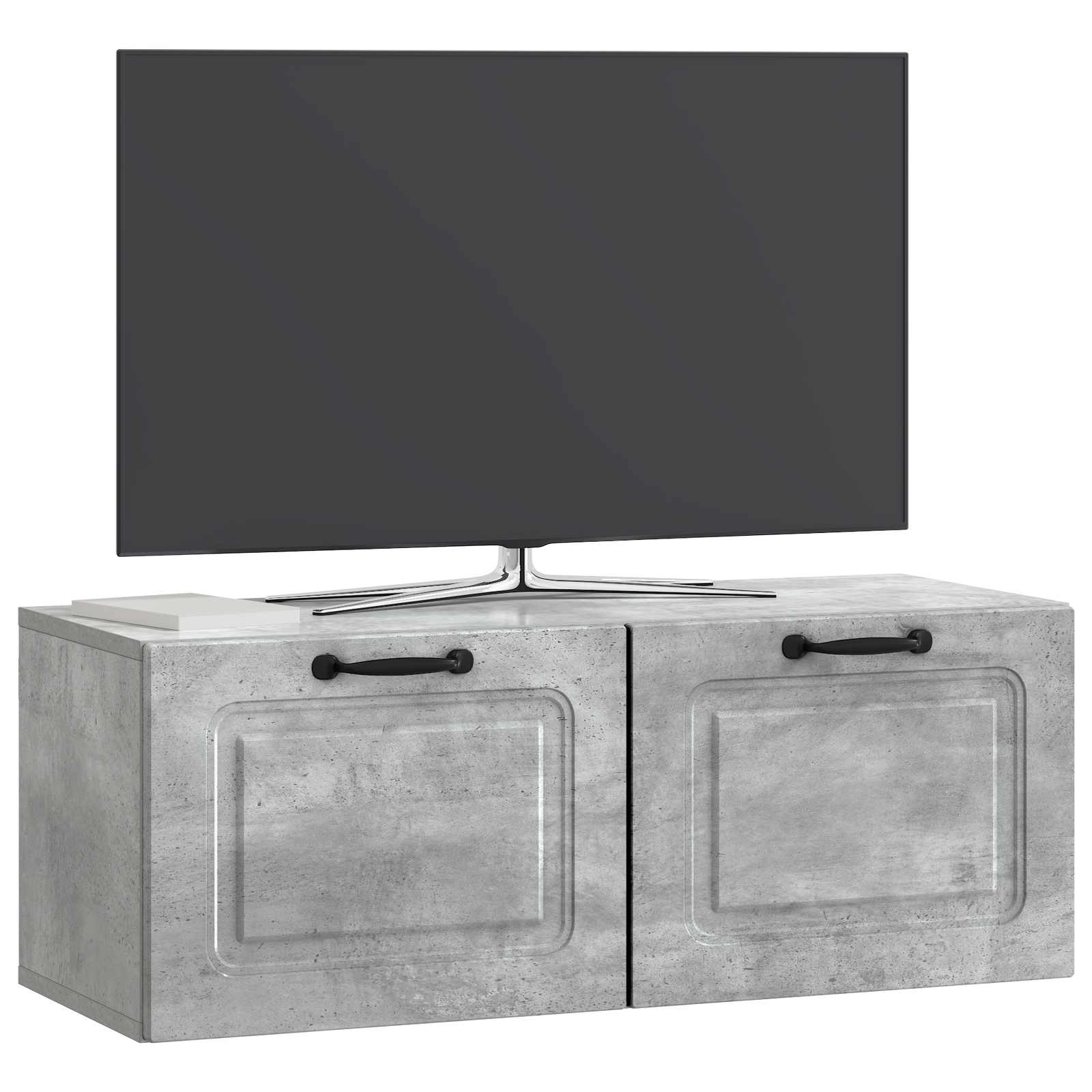 Gabinete de TV de parede cinzento cimento 78,5 x 31 x 30 cm