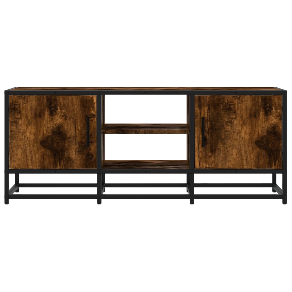 Móvel p/ TV 100x35x41cm derivados madeira/metal carvalho fumado
