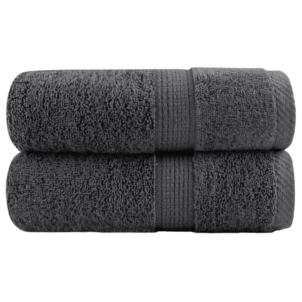 Toalhas de rosto premium solund 2 peças antracite 30x30 cm 600 g/m²