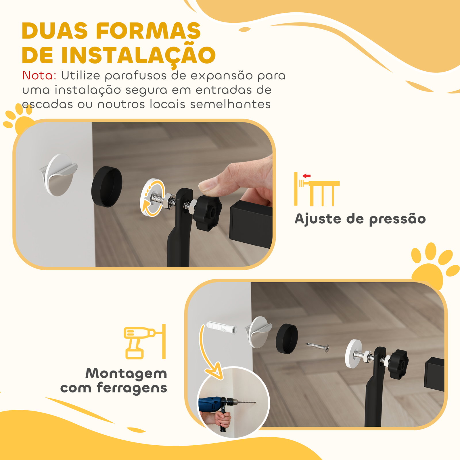 Barreira para cães extra alta com largura ajustável 77-104 cm barreira de segurança para cães e gatos com 2 extensões preto