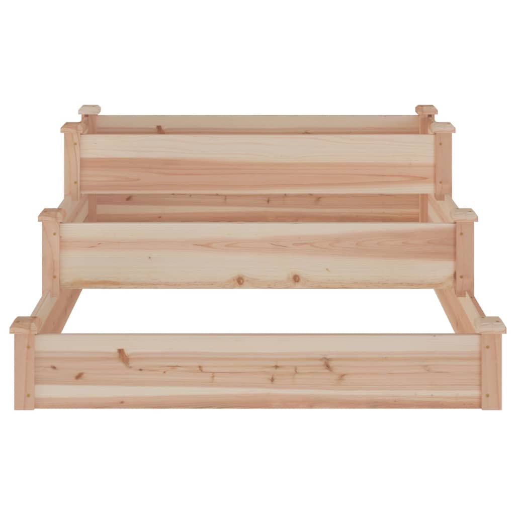 Canteiro elevado de jardim 120x120x56cm madeira de abeto maciça