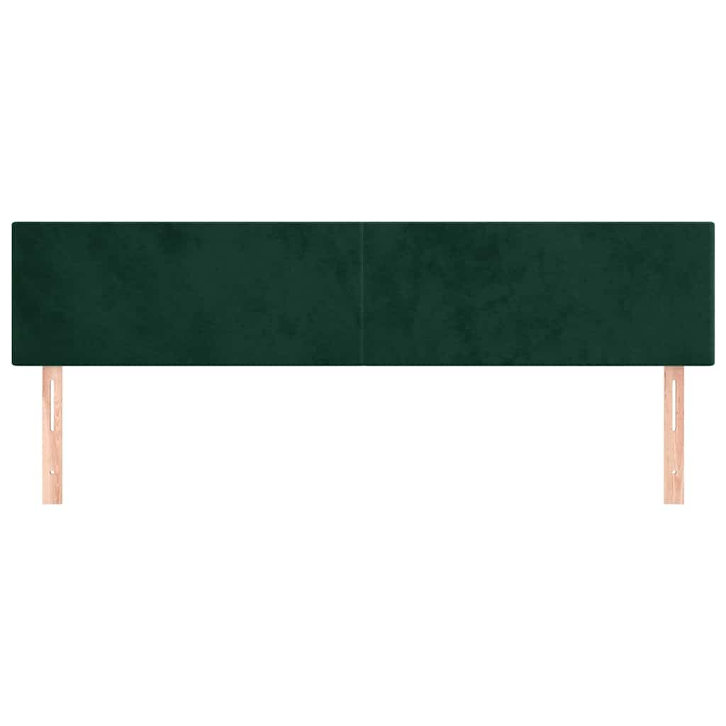 Cabeceiras verde-escuro 200x5x78/88 cm veludo