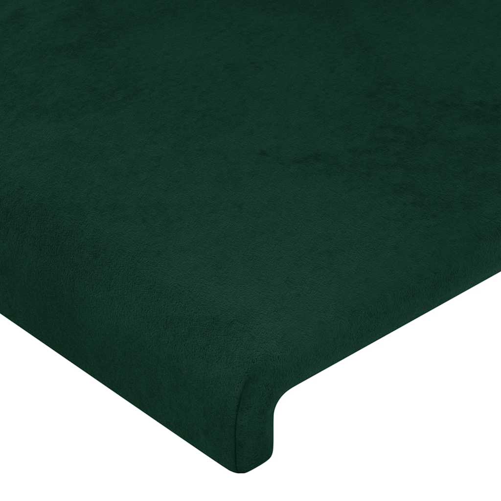 Cabeceiras verde-escuro 200x5x78/88 cm veludo