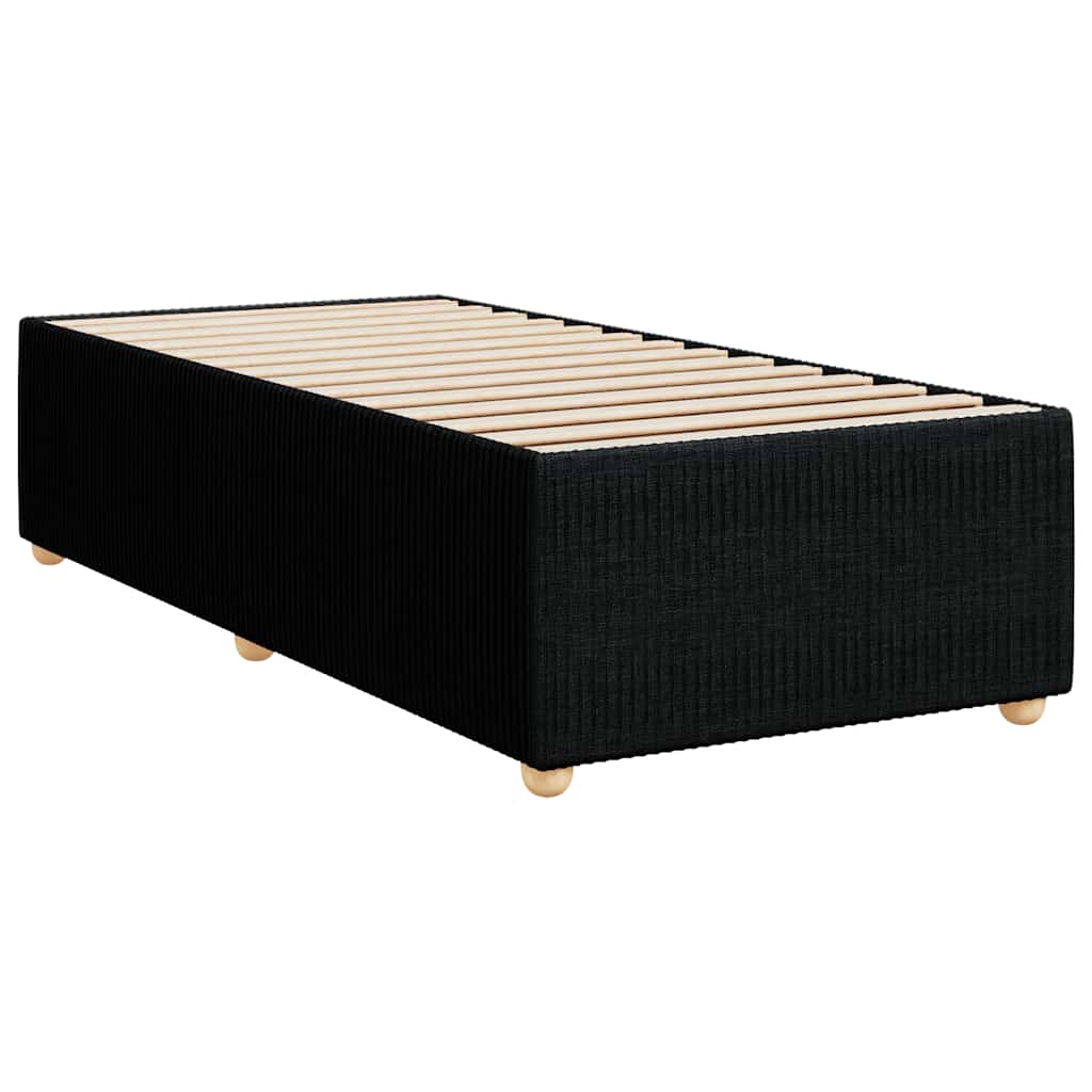 Estrutura de cama sem colchão 90x190 cm tecido preto