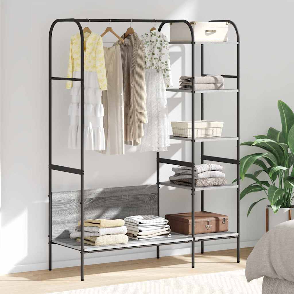 Suporte para roupas cinzeto 120 x 44 x 160 cm