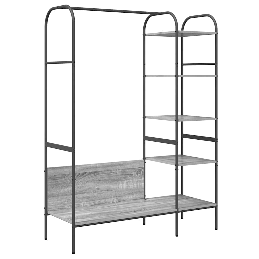 Suporte para roupas cinzeto 120 x 44 x 160 cm