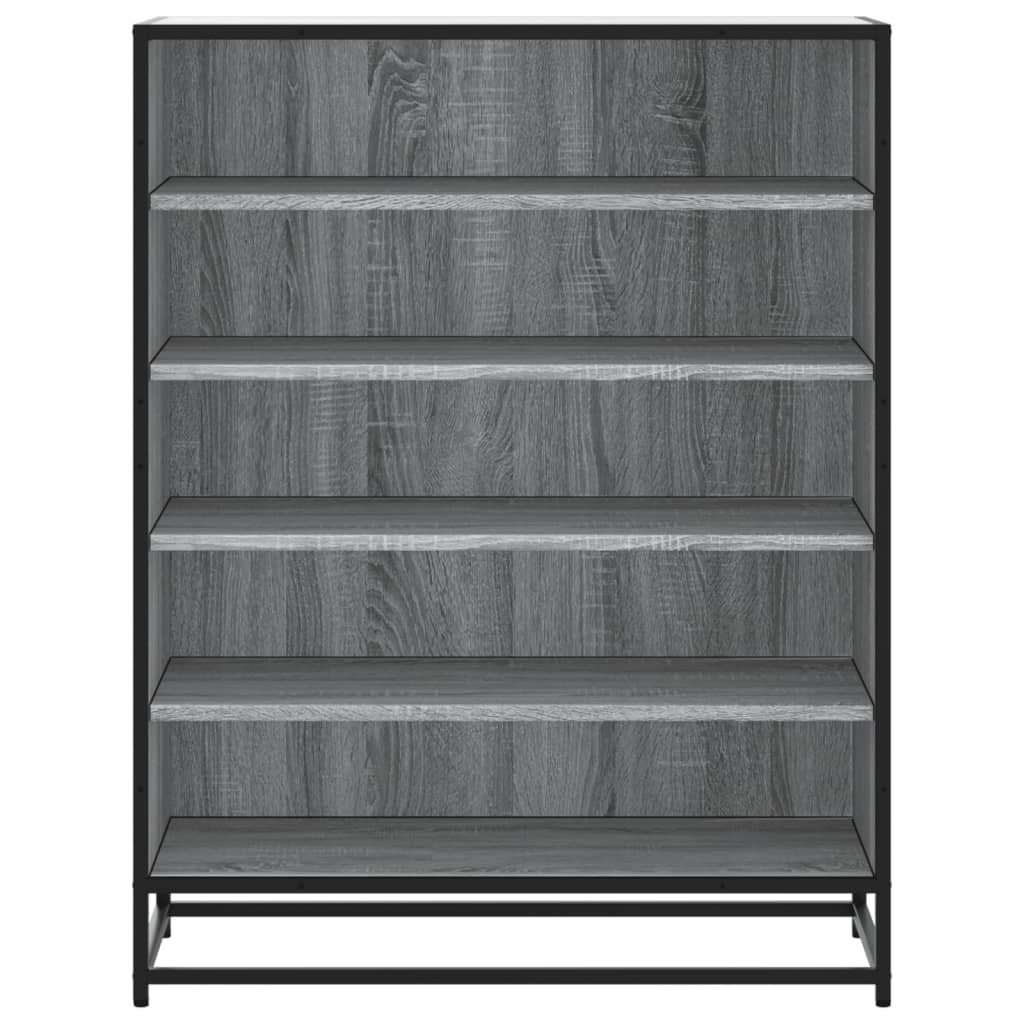 Sapateira 75x38x97,5 cm deriv. de madeira/metal cinzento sonoma